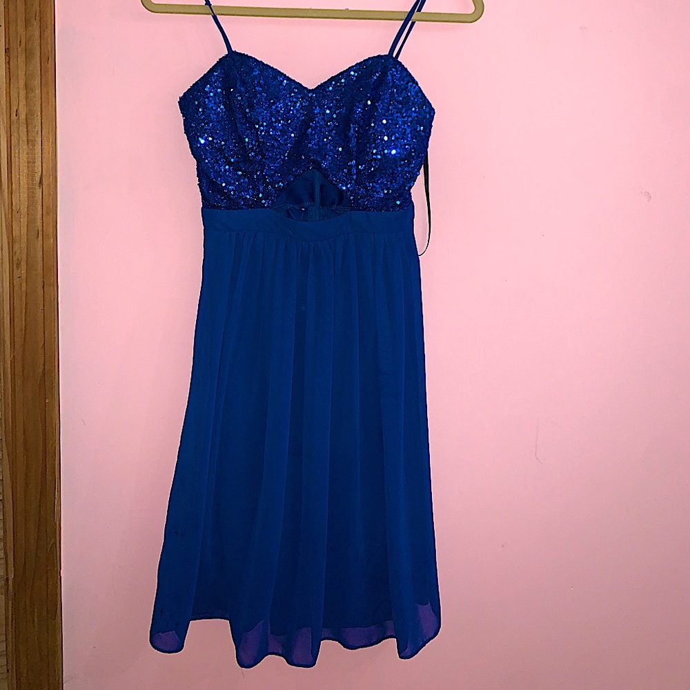 Royal blue sparkly dress